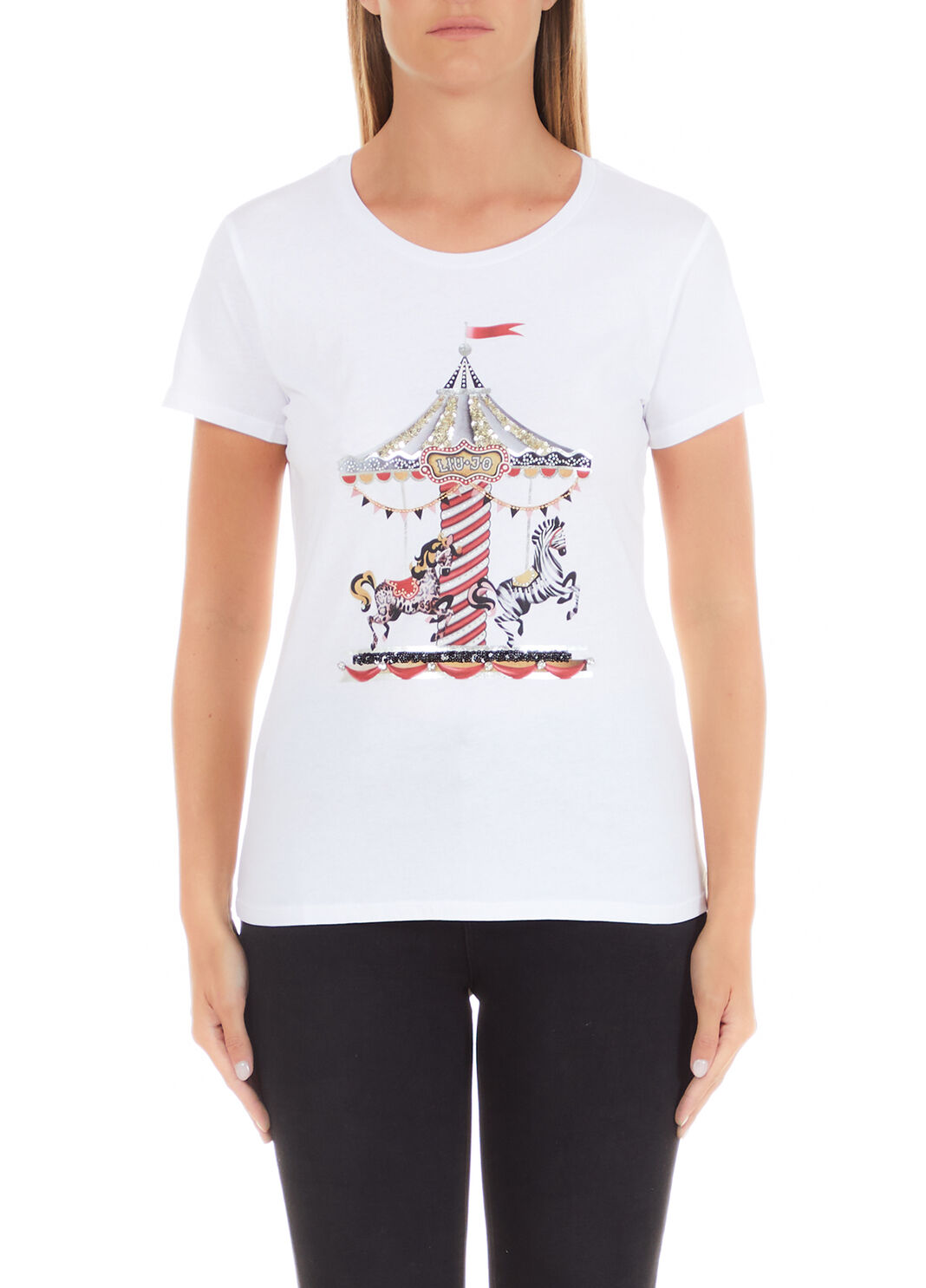 T-shirt with print white/merry-go-round Liu Jo - large image number 0