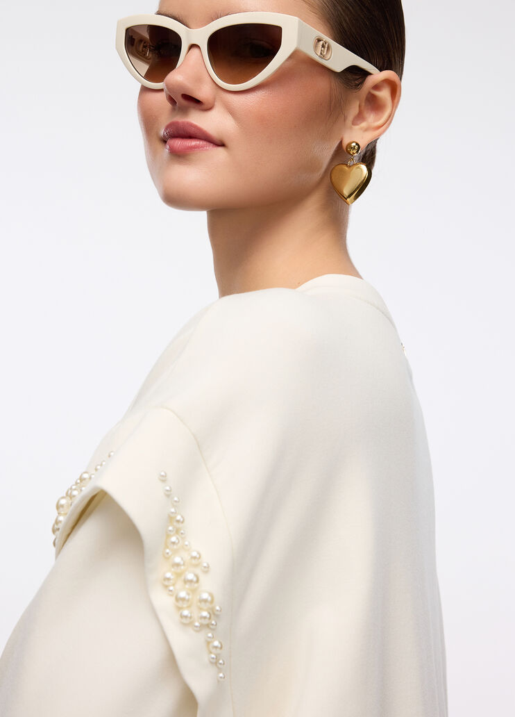 Толстовка с жемчужинами белый Liu Jo - large image number 2