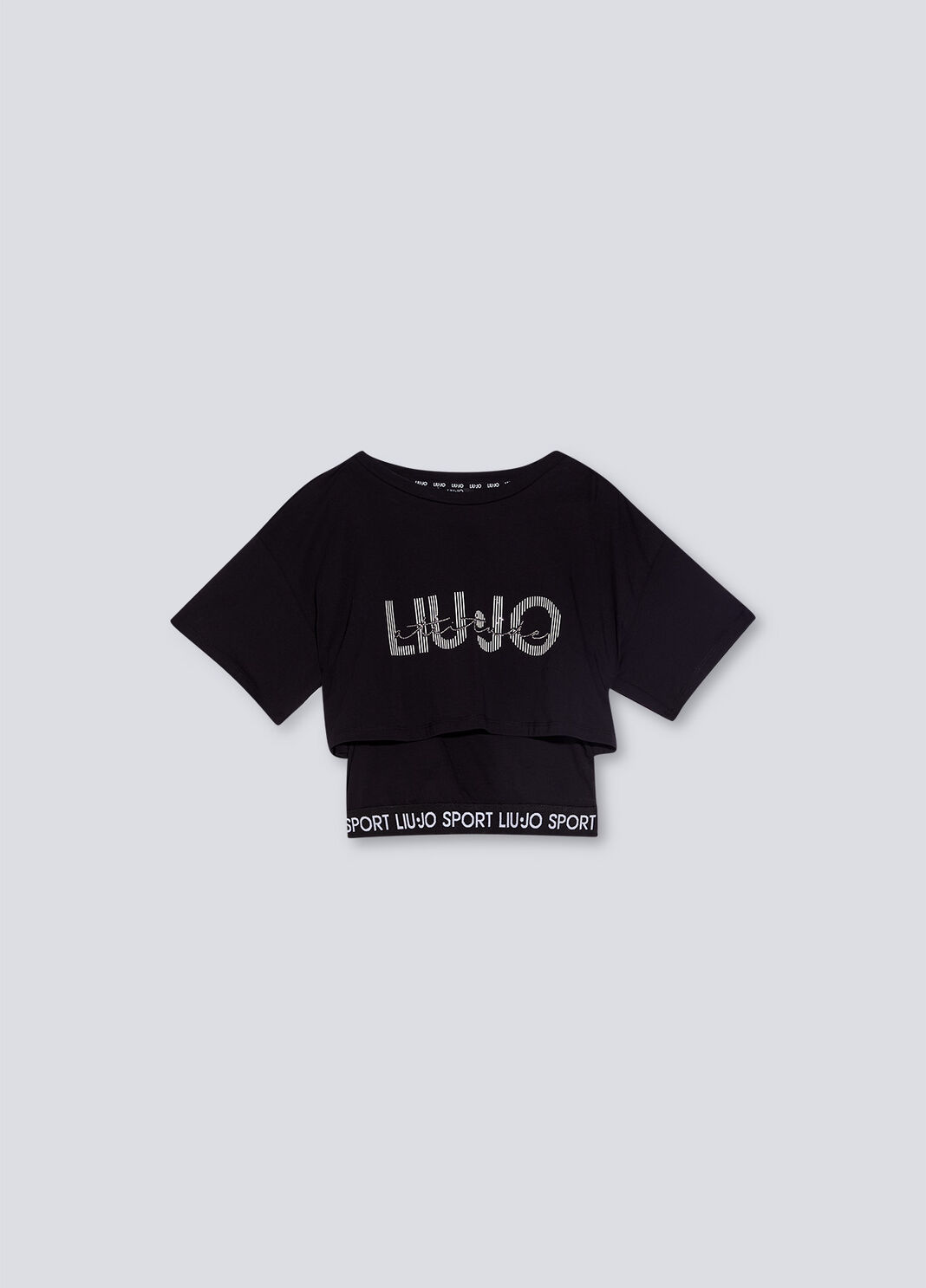 Eco-friendly T-shirt with logo black Liu Jo - large image number 4