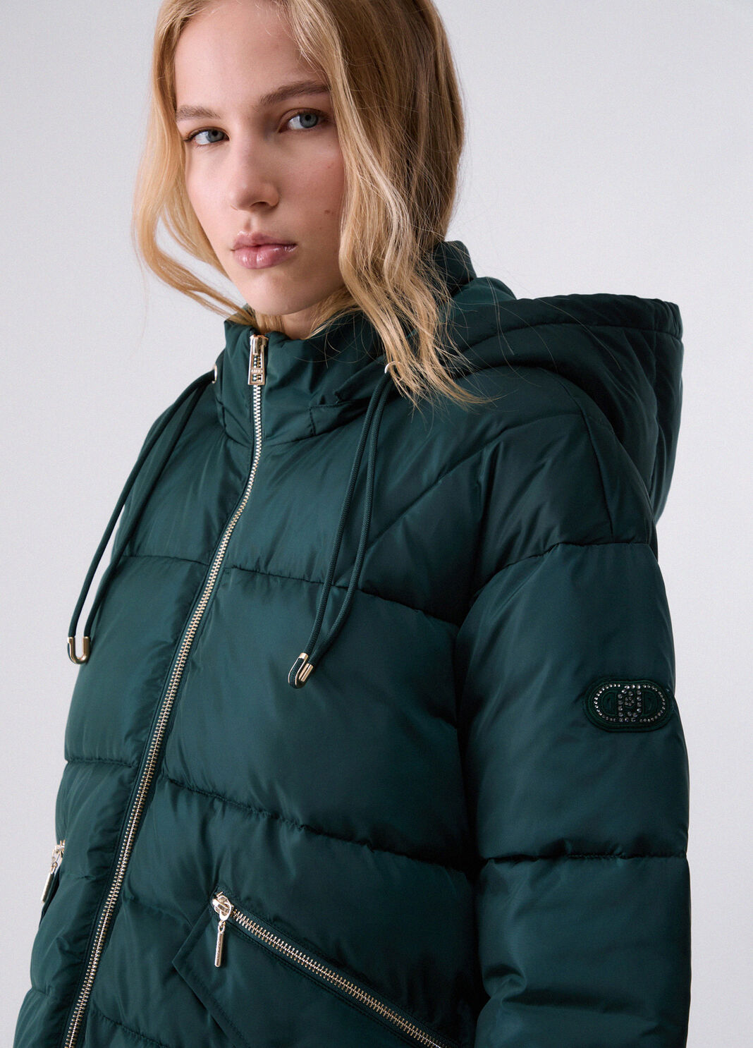 Padded jacket with hood green Liu Jo - large image number 4