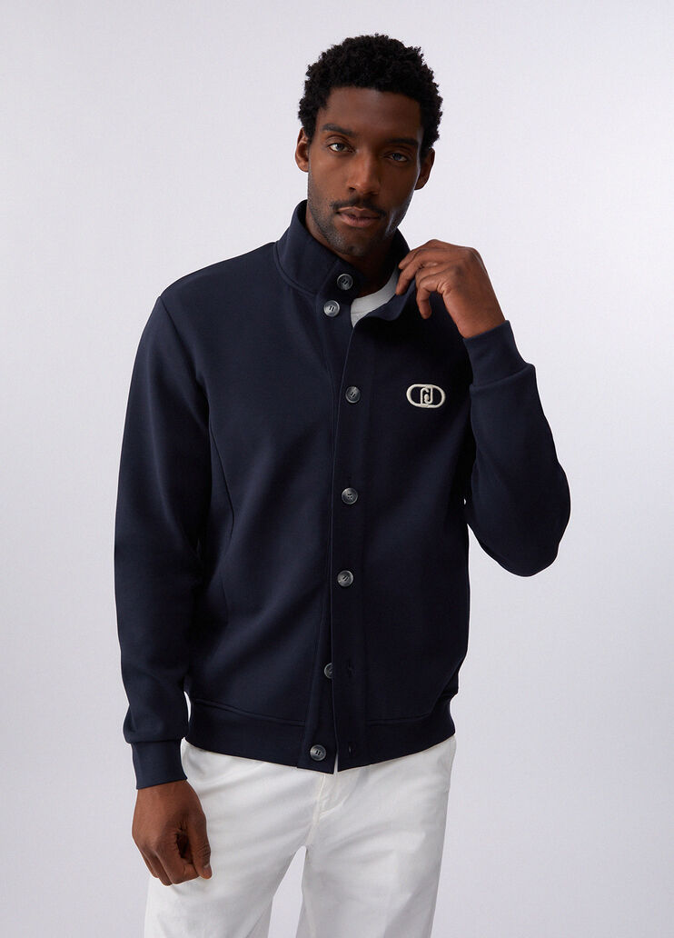 Sweatshirt with logo dark blue Liu Jo - medium