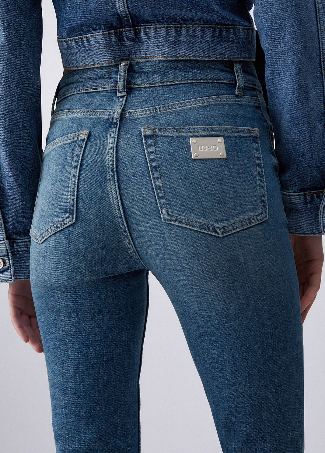 Jeans slim fit a vita alta denim blu Liu Jo - large image number 4