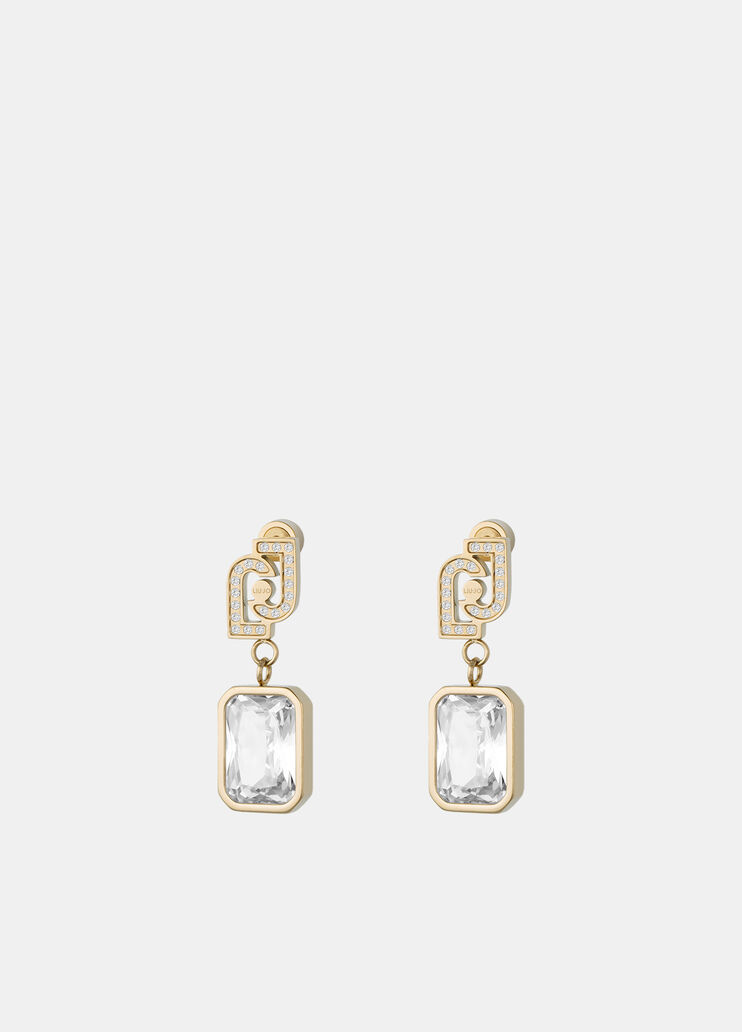 Glass crystal earrings gold Liu Jo - medium Glass crystal earrings gold Liu Jo - medium