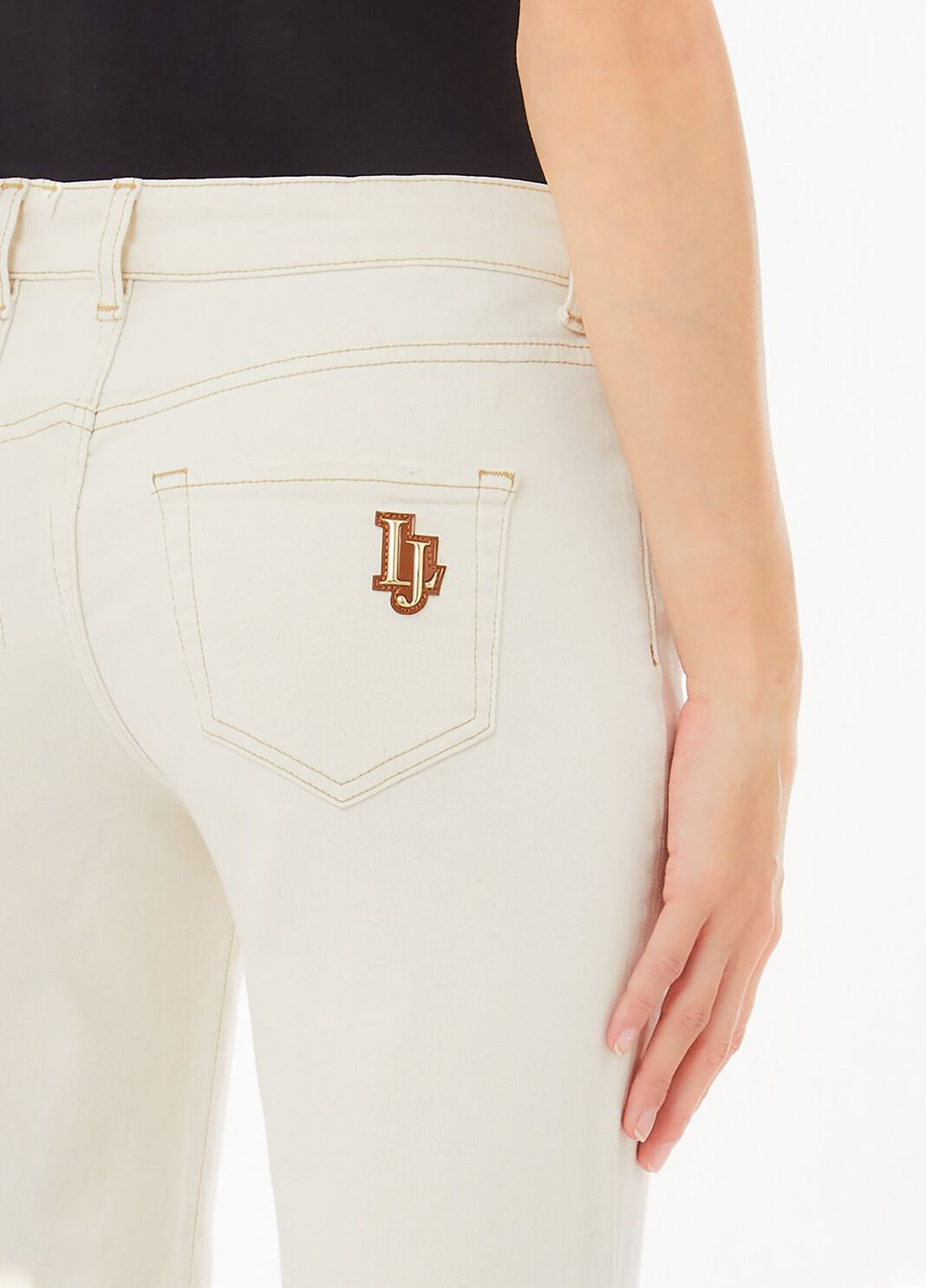 Straight-leg jeans ecru Liu Jo - large image number 2