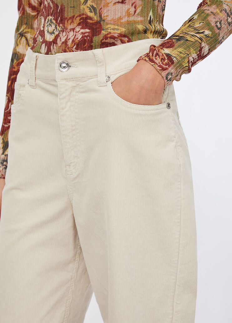 Velvet balloon trousers light beige Liu Jo - large image number 3