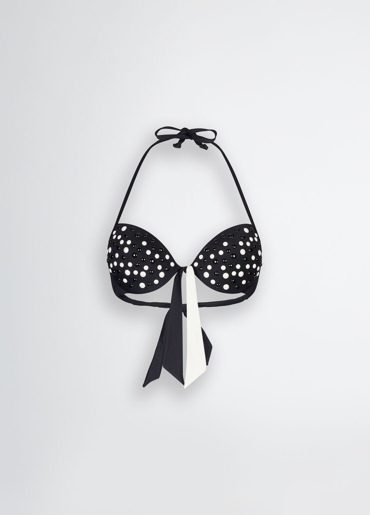 Push-up bikini top with beads black Liu Jo - large image number 6 Push-up bikini top with beads black Liu Jo - large image number 6