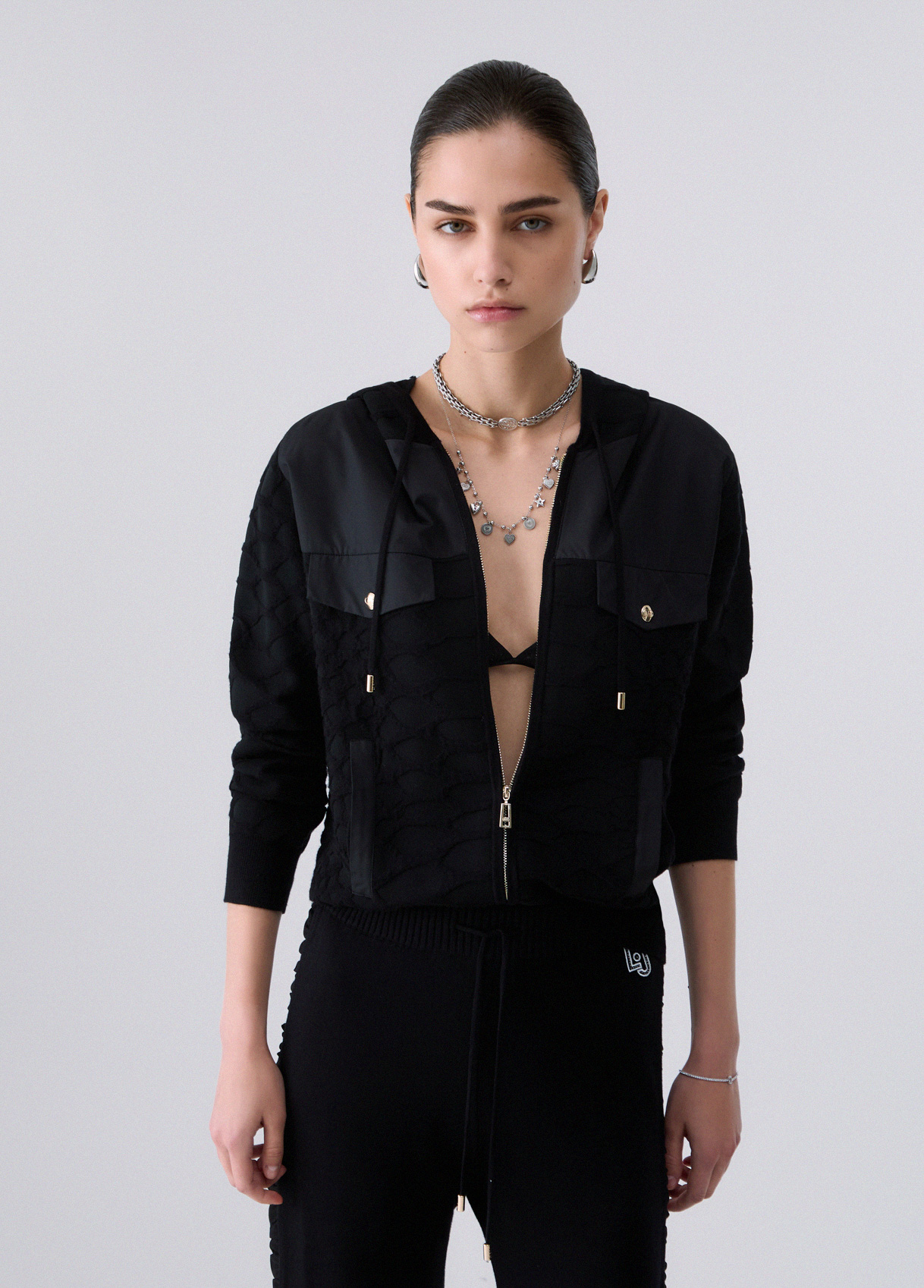 Liu Jo Hooded Zip-up Sweater