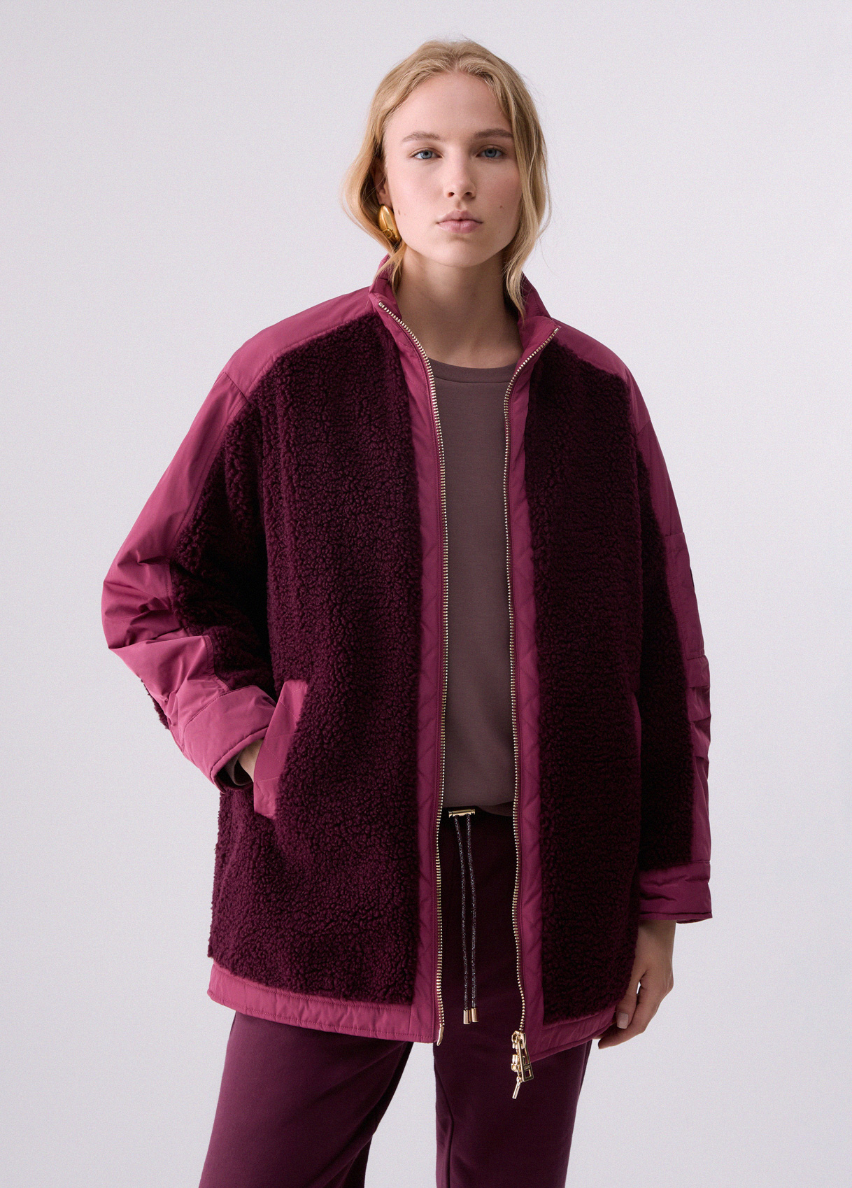 Liu Jo Oversized Teddy Bomber Jacket