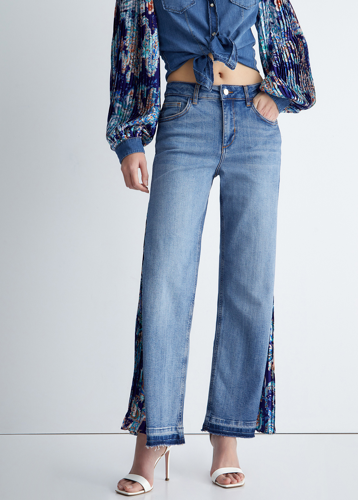 Liujo Jean Évasé Avec Motif Foulard