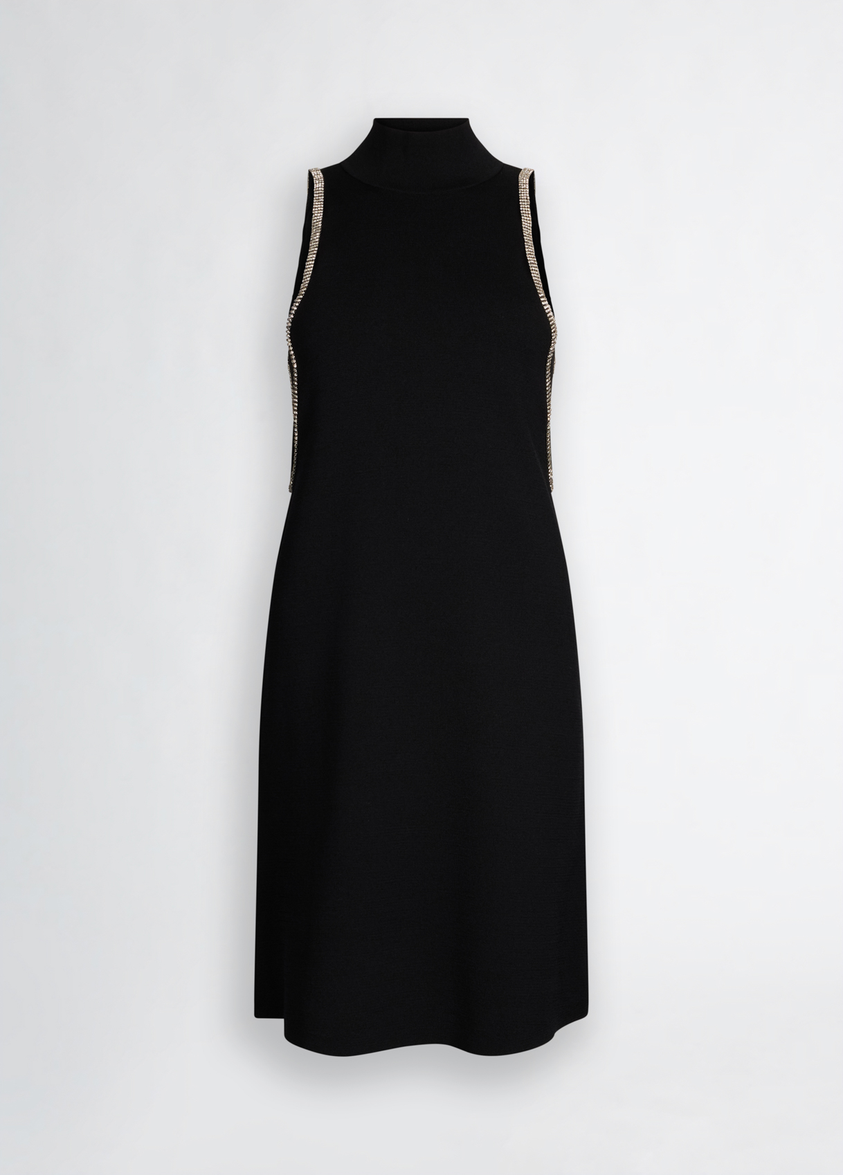 ワンピース LIU JO KNITTED DRESS WITH STRASS Knit dress with rhinestones colour black | Liu Jo