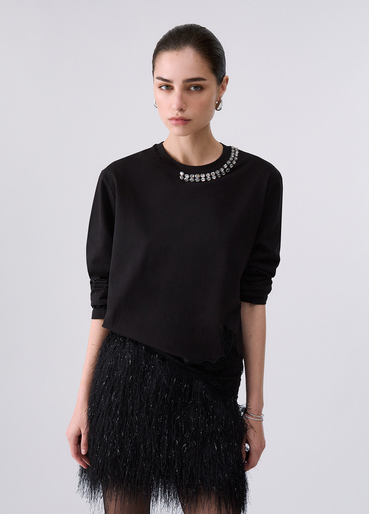 Liu Jo T-shirt Avec Dentelle Et Sertissages Bijou