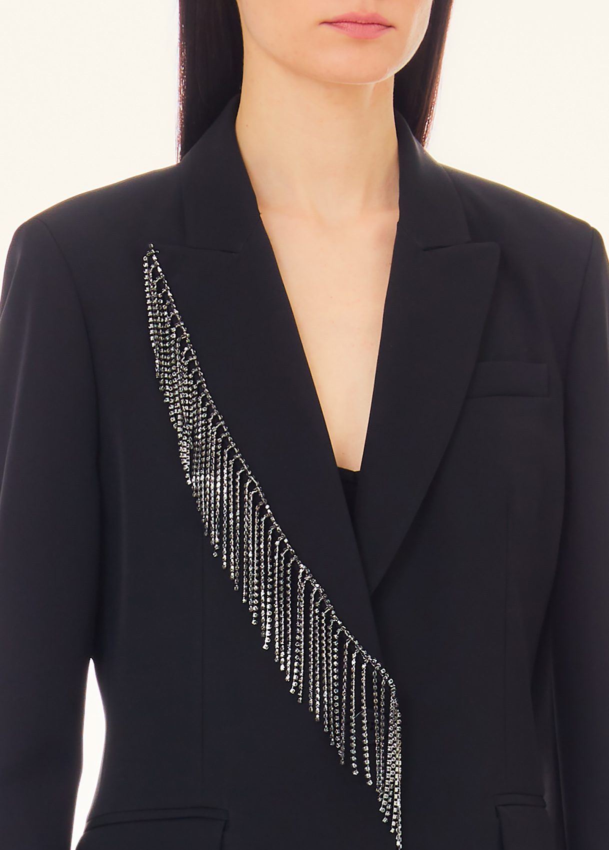 Diamanté blazer colour black | Liu Jo