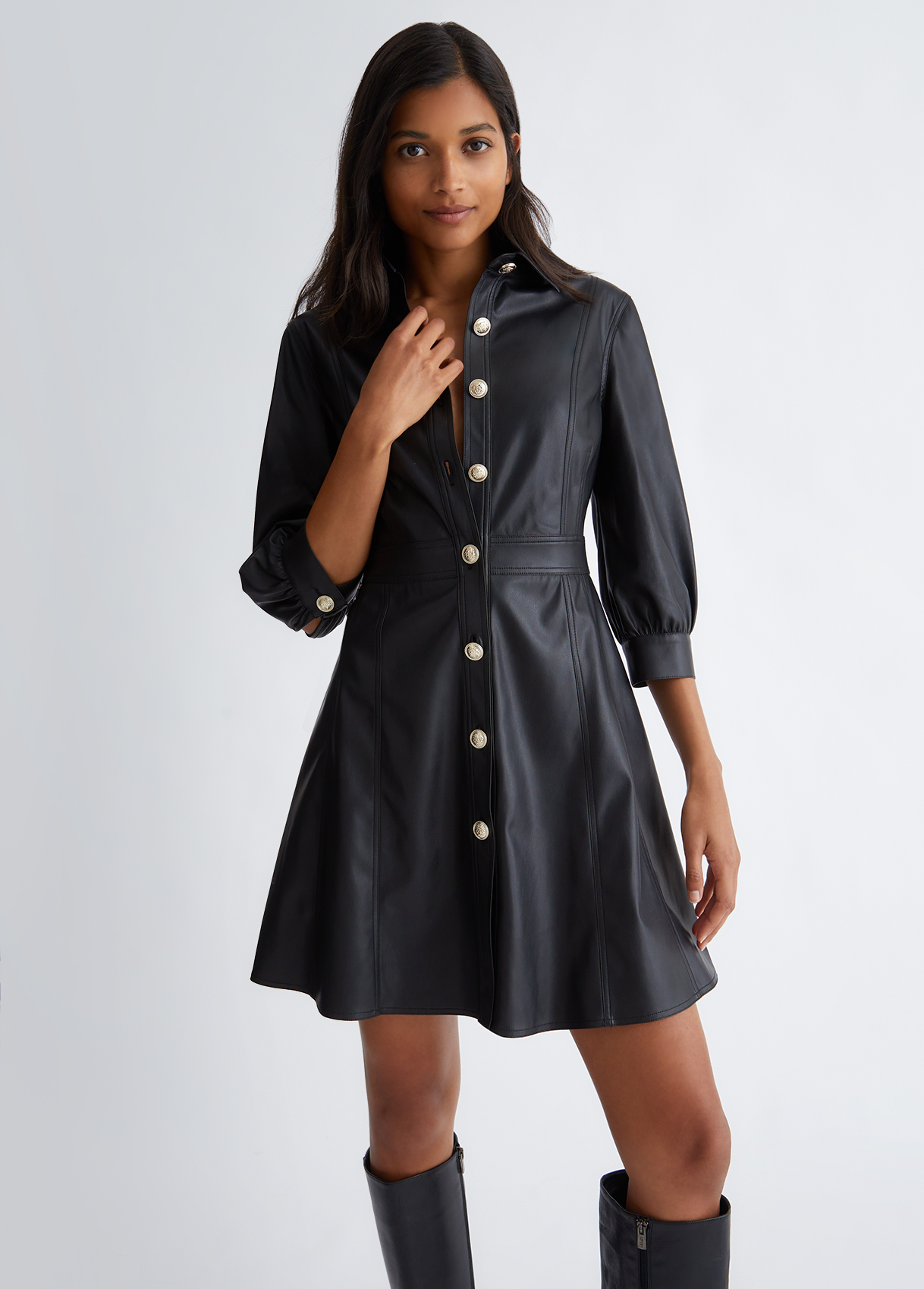 Liujo Robe En Tissu Enduit