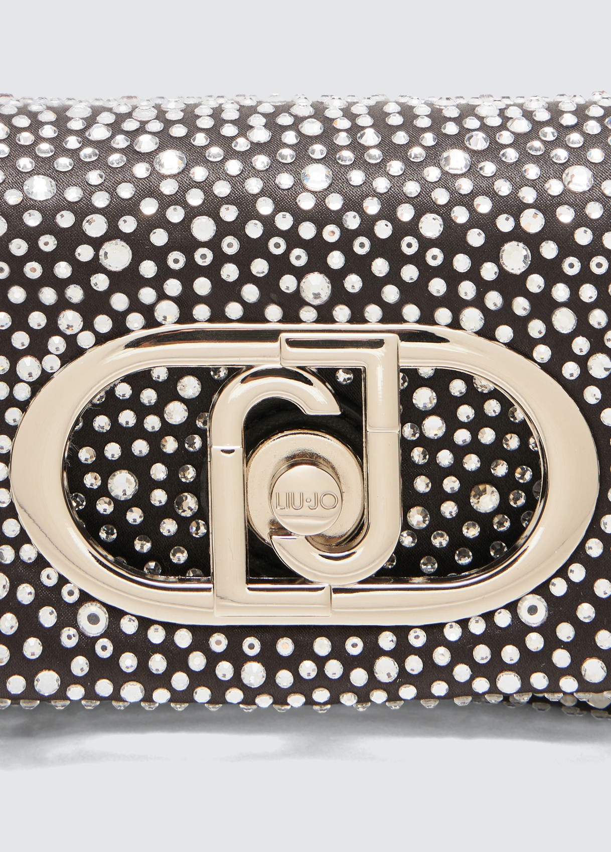 LaPuffy mini bag with rhinestones colour black | Liu Jo