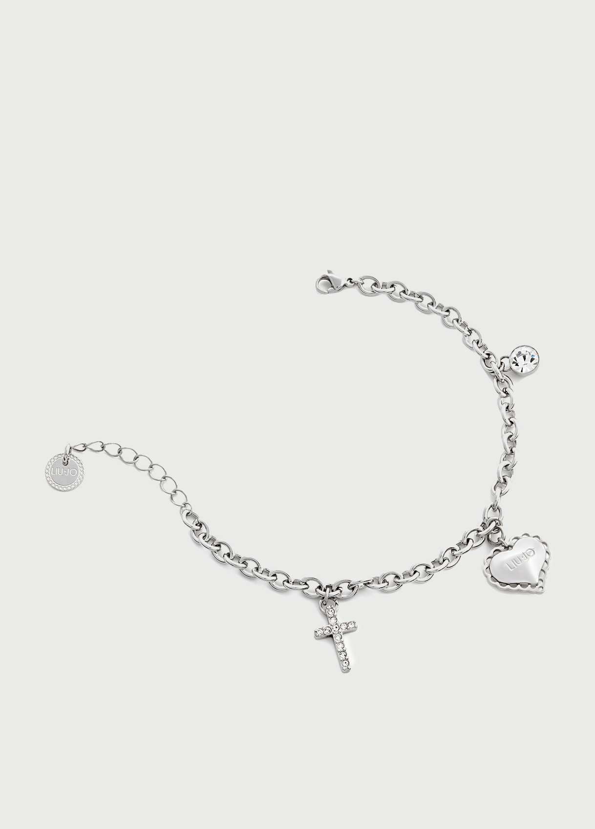 Liujo Bracelet Avec Cœur Et Croix