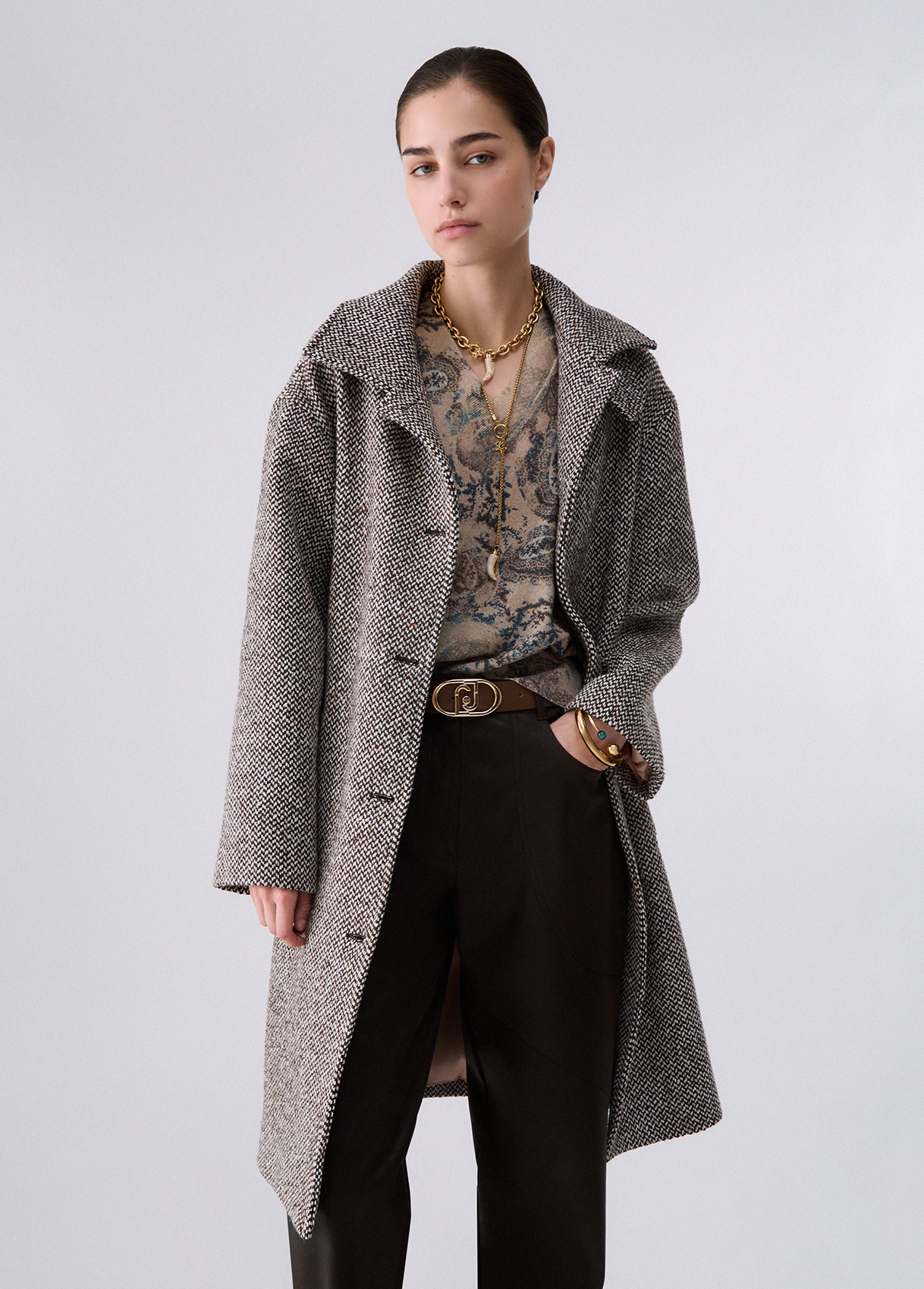 Liu Jo Manteau En Laine Avec Ceinture Liu Jo Manteau En Laine Avec Ceinture