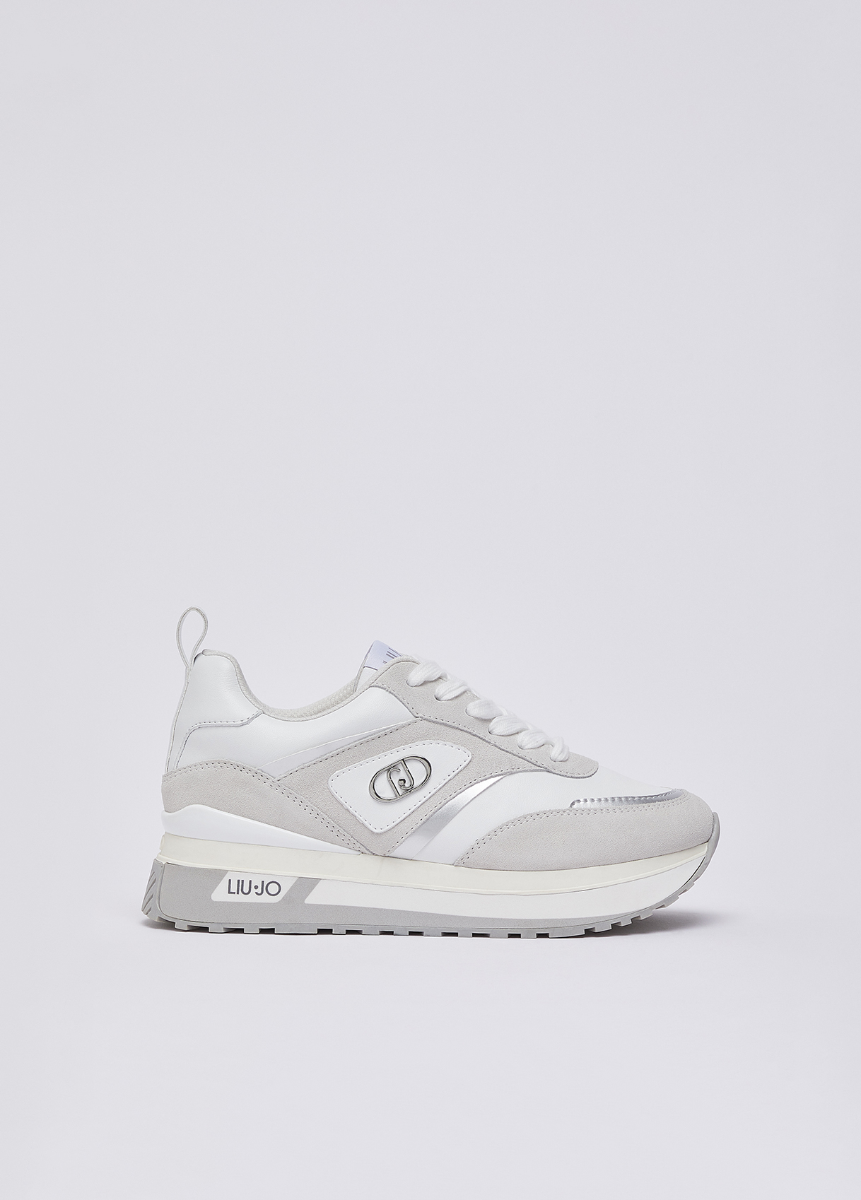 Liu Jo Platform Sneakers In Suede And Leather