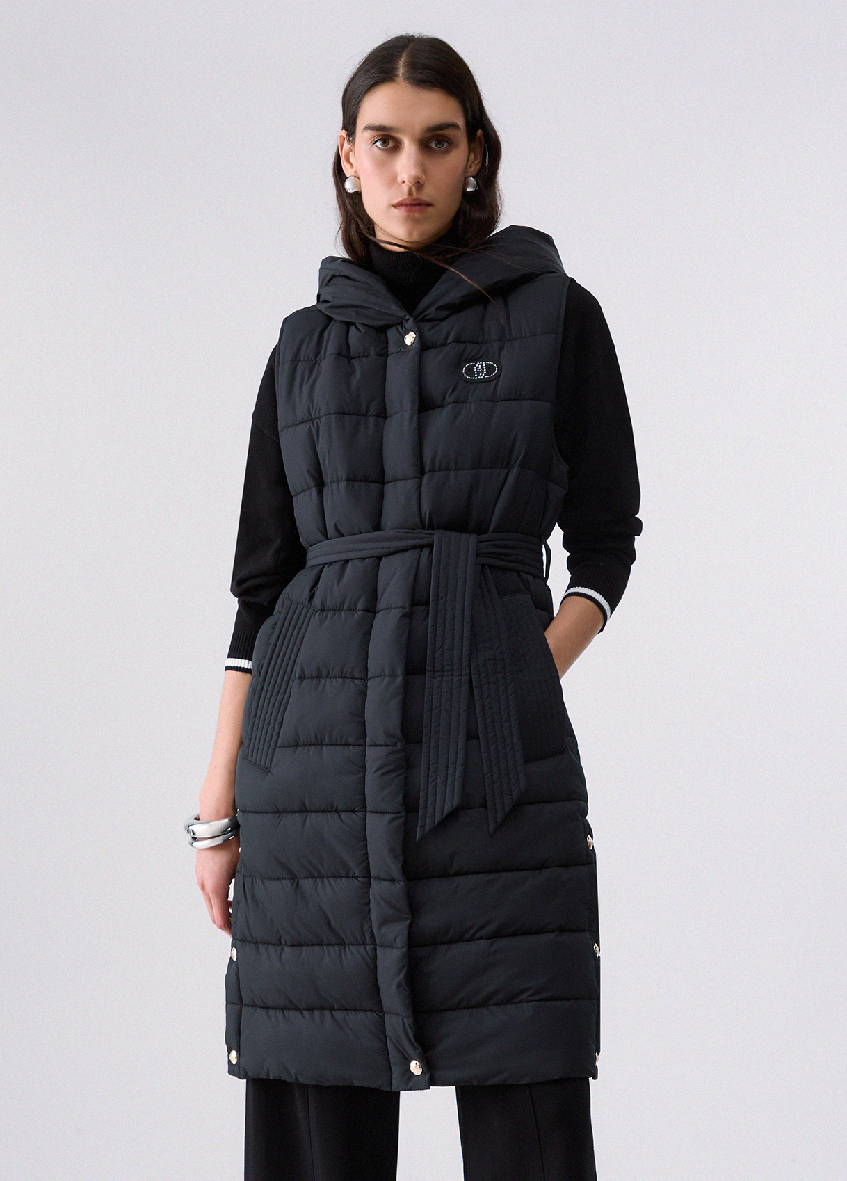 Liu Jo Gilet Long En Nylon Mat