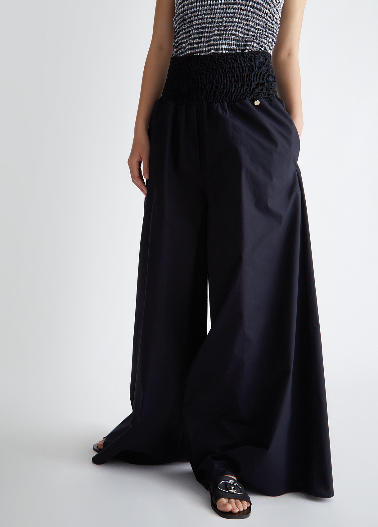 Liujo Pantalon Palazzo En Popeline