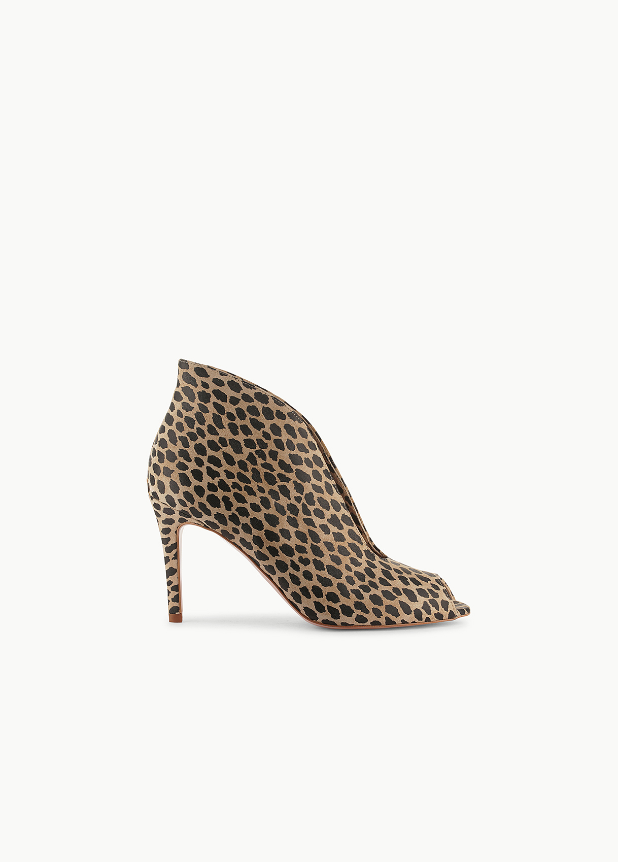 leopard print stiletto ankle boots