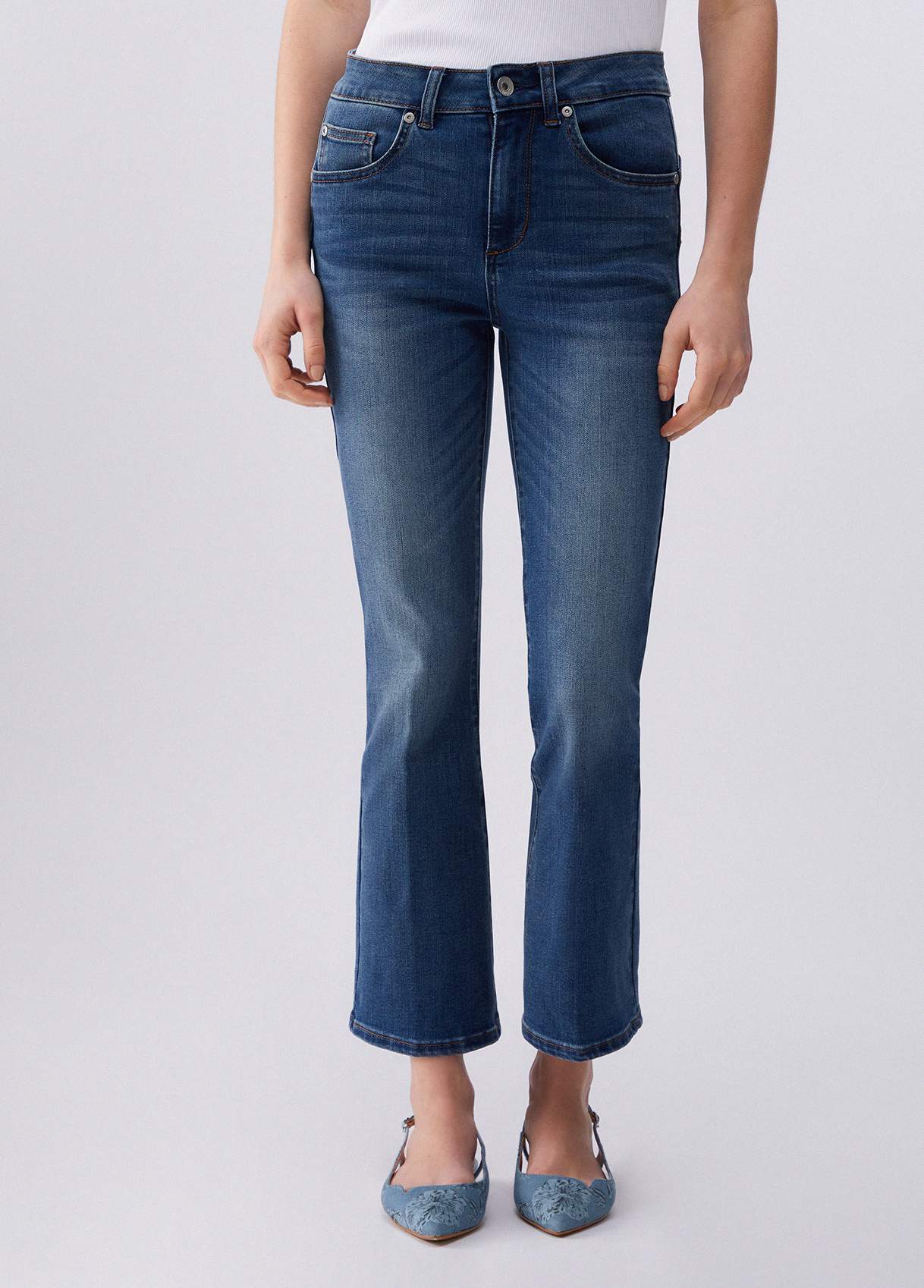 Liu Jo Cropped Flared Jeans