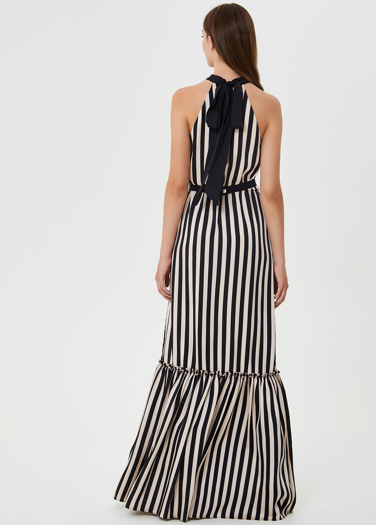 Liu Jo Vestito A Righe Blu Vestito Elegante Abito Lungo Liu Jo