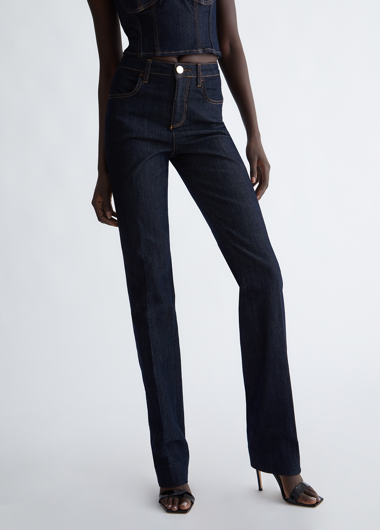 Liujo Jean Droit Avec Pli Marqué