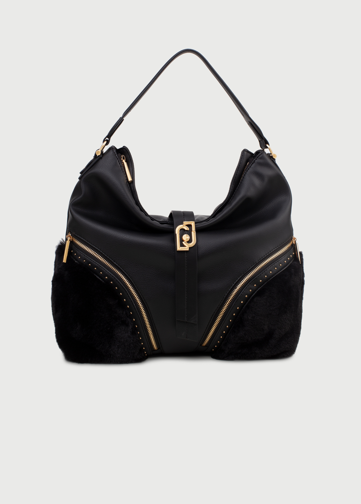 faux fur shoulder bag