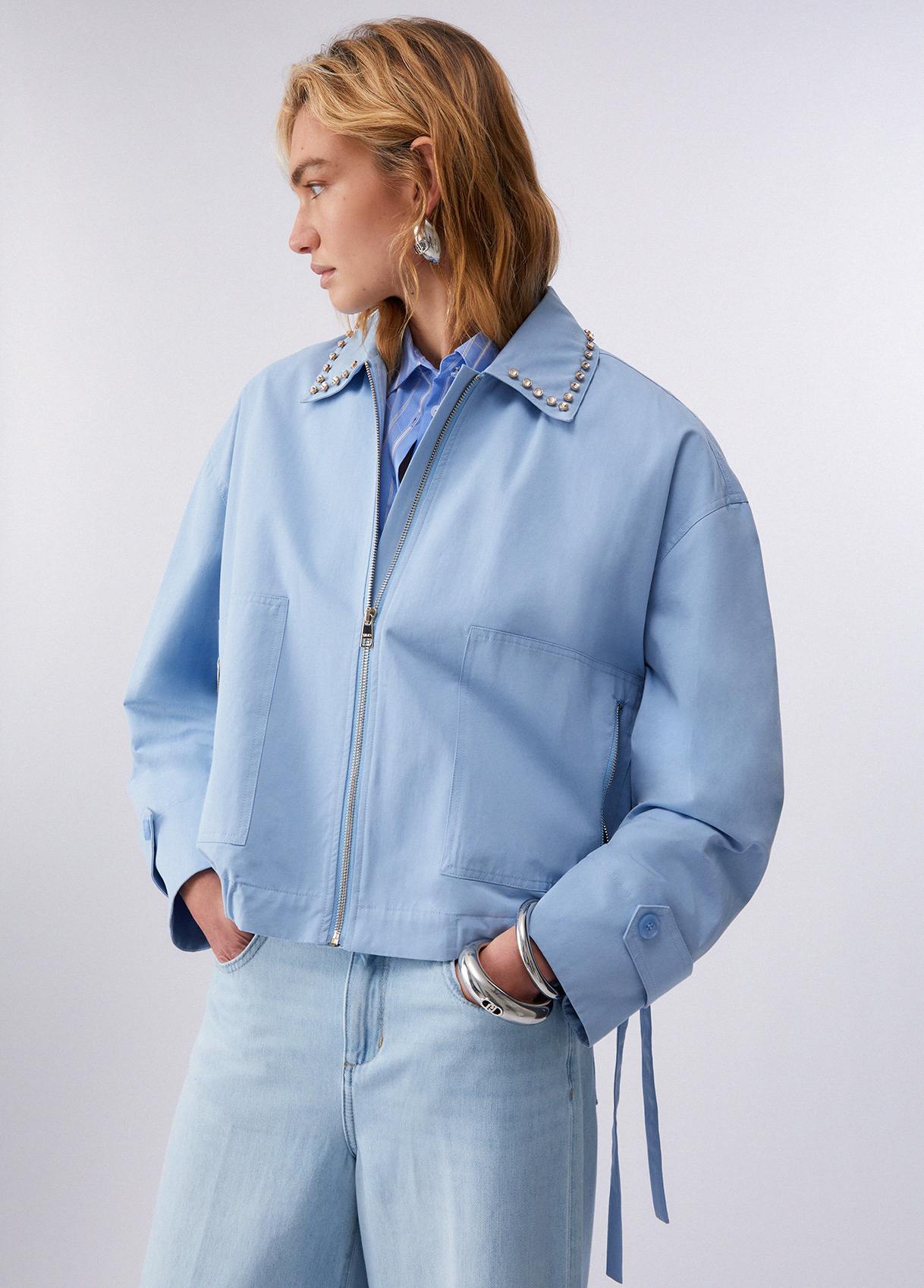 Liu Jo Blouson Aviateur Avec Broderies Bijoux