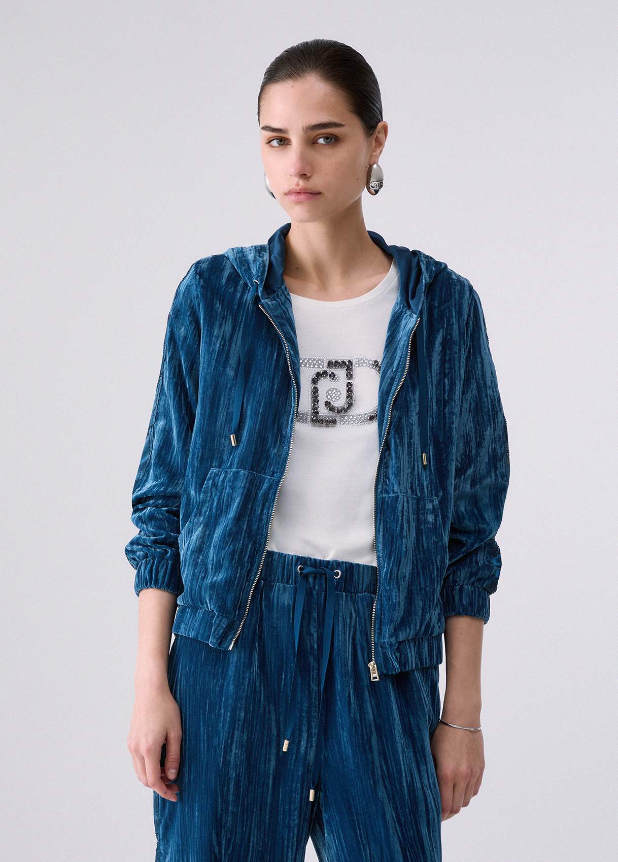 Liu Jo Sweat En Velours À Capuche