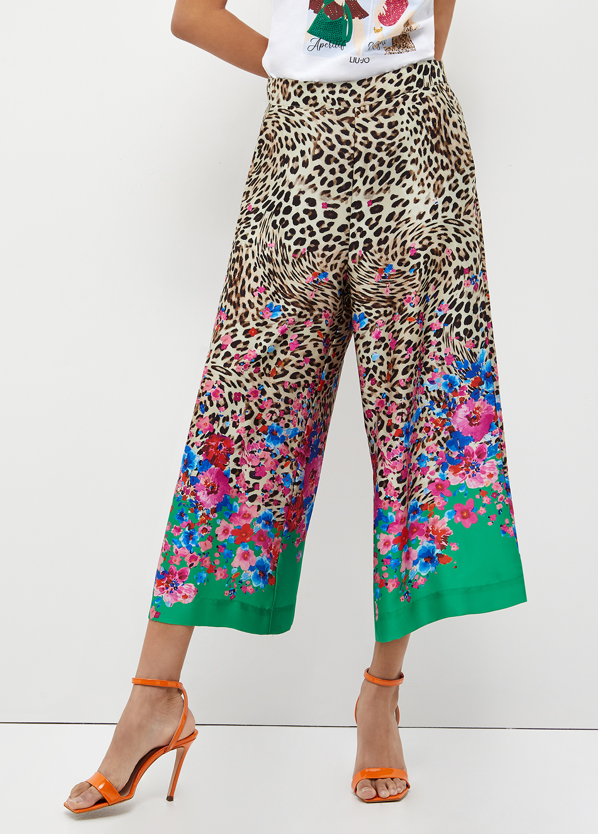 Liujo Pantalon Palazzo Avec Imprimé