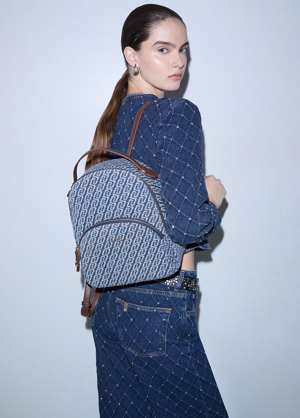 Liu Jo Sac À Dos Monogramme En Denim