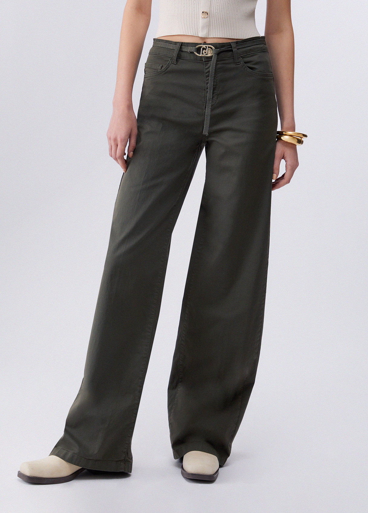 Liu Jo Flared Trousers With Belt
