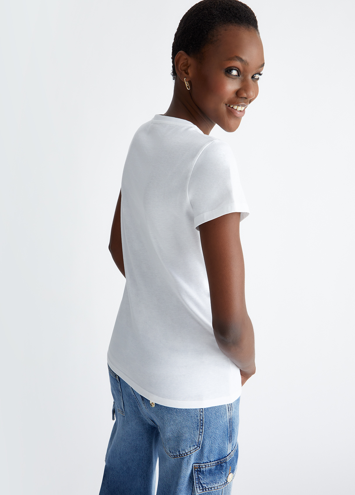 T-Shirt mit Cupcake-Print und Strass Farbe Cupcake | Liu Jo