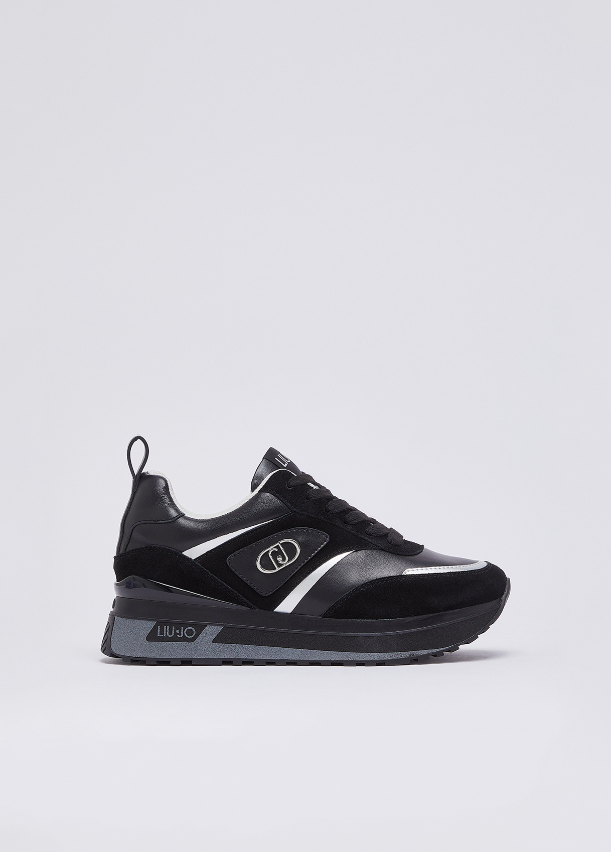 Liu Jo Platform Sneakers In Suede And Leather