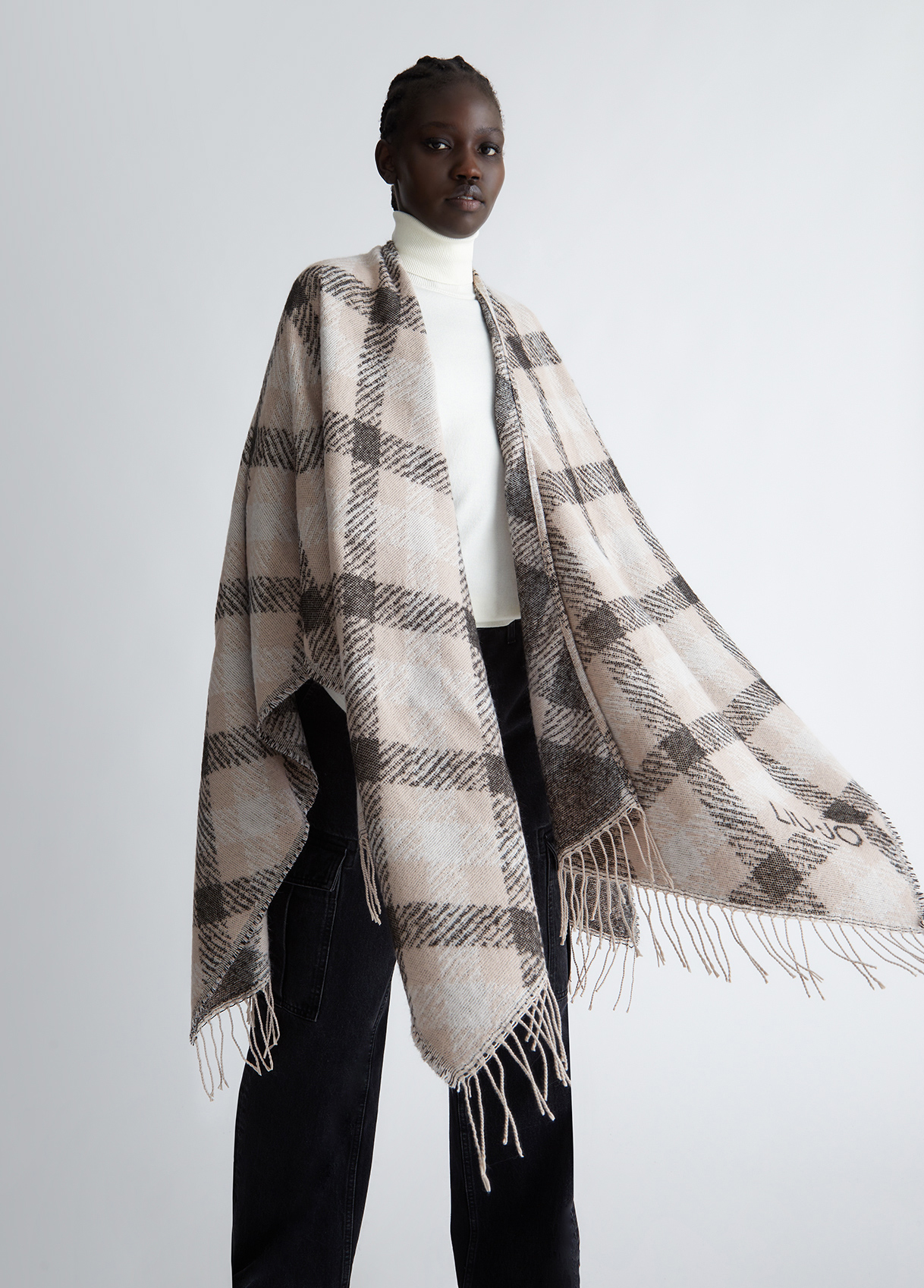 Liujo Poncho À Carreaux