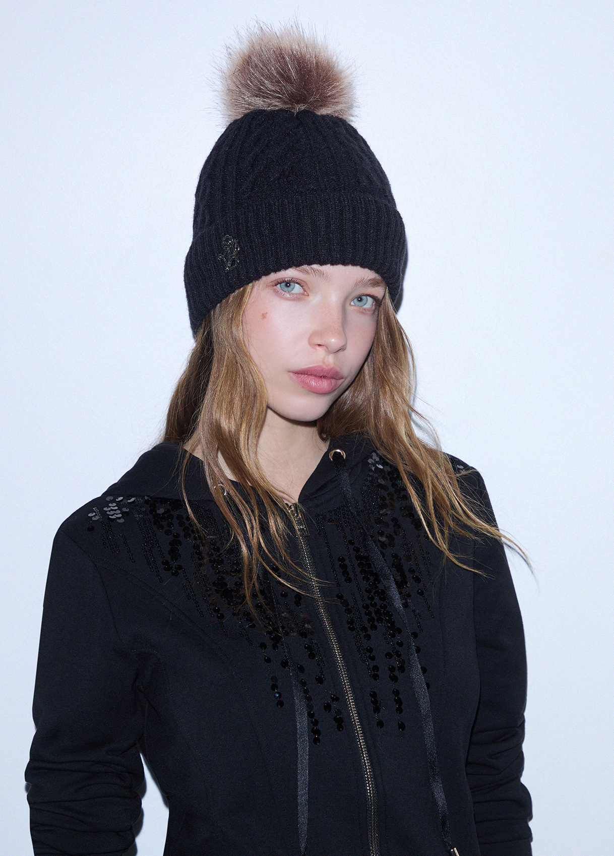 Liu Jo Knitted Hat With Pom-pom