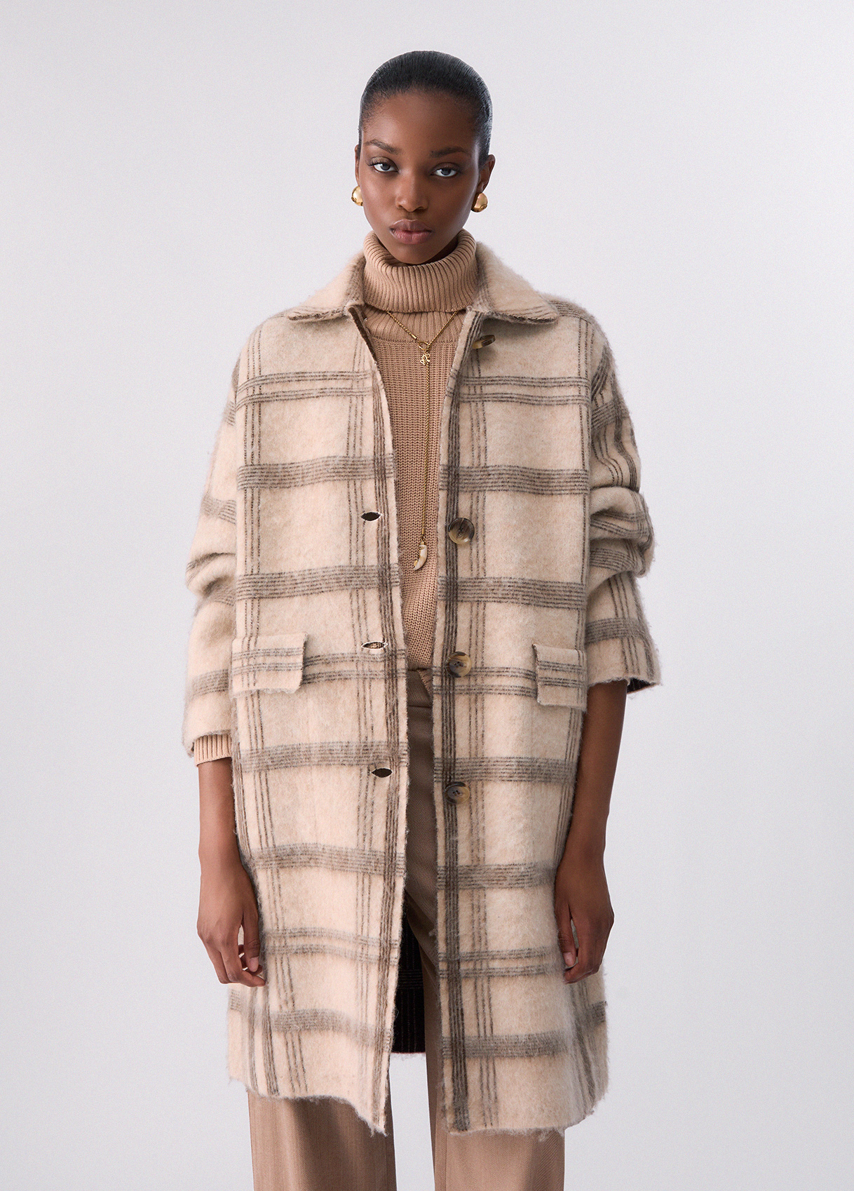 Liu Jo Manteau Jacquard En Maille Brossée