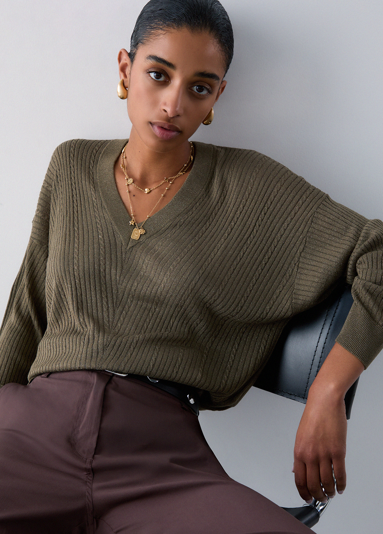Liu Jo Lurex Jumper With Bow