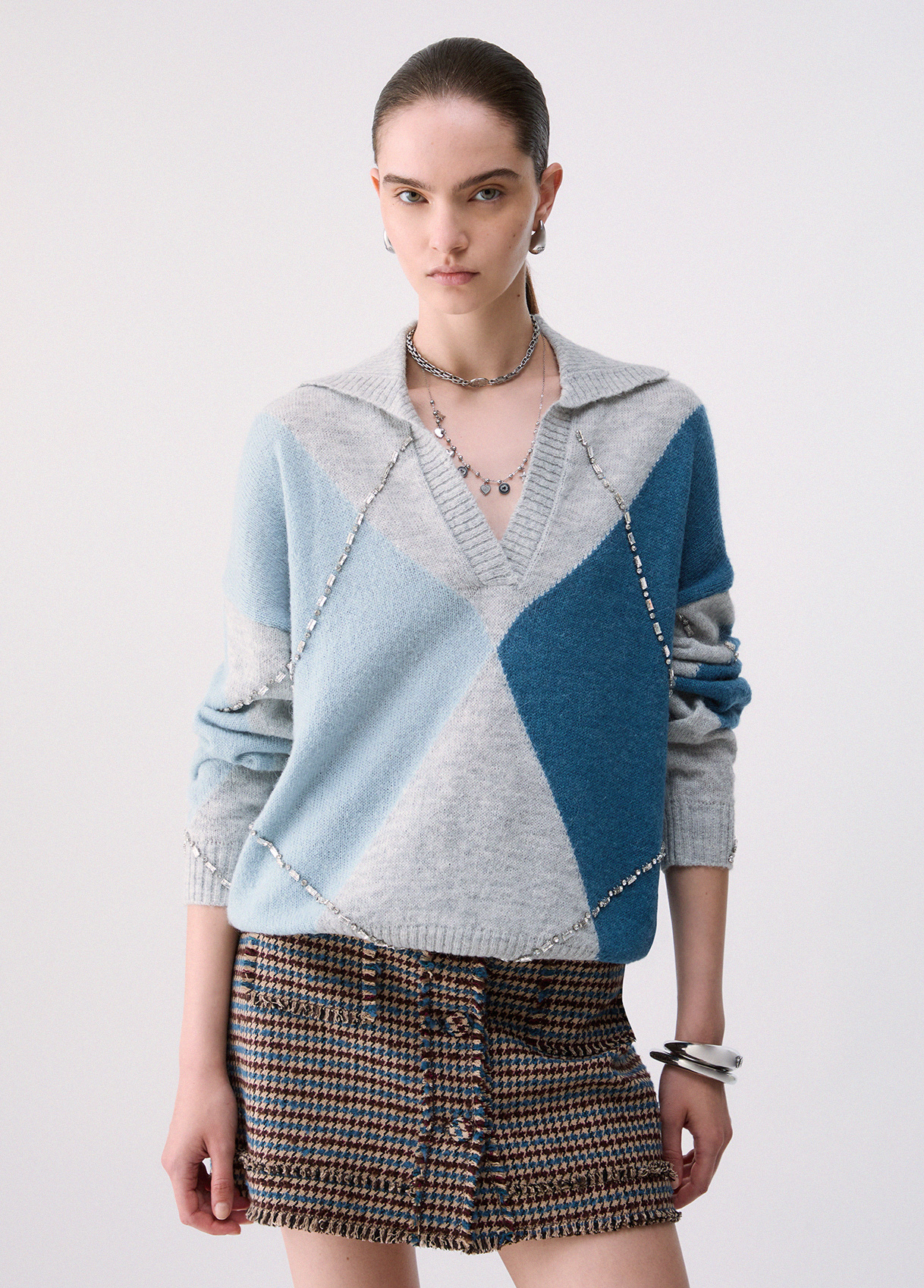 Liu Jo Polo Argyle Avec Broderies Bijoux