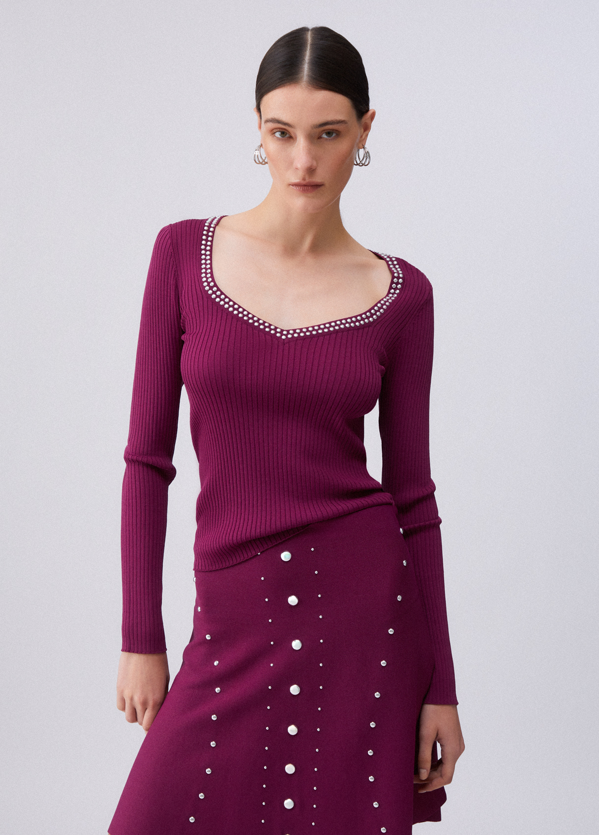 Liu Jo V-neck Jumper With Studs