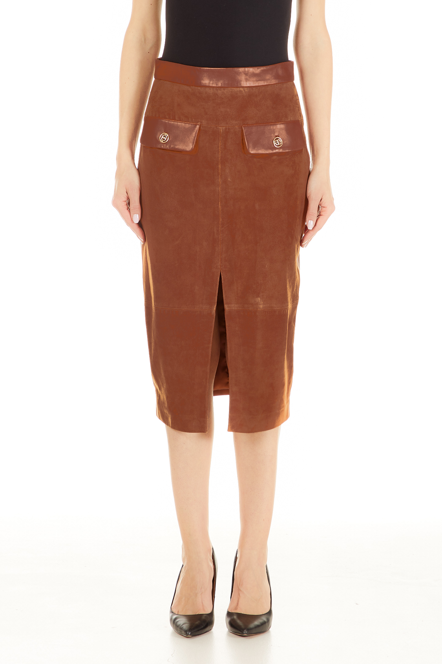 Gonna midi in vera pelle colore Pelle Liu Jo