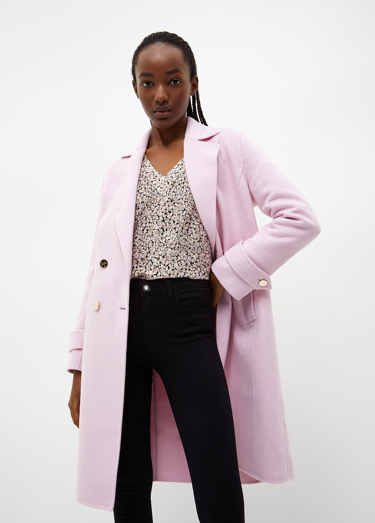 Liujo Trench-coat En Laine Mélangée