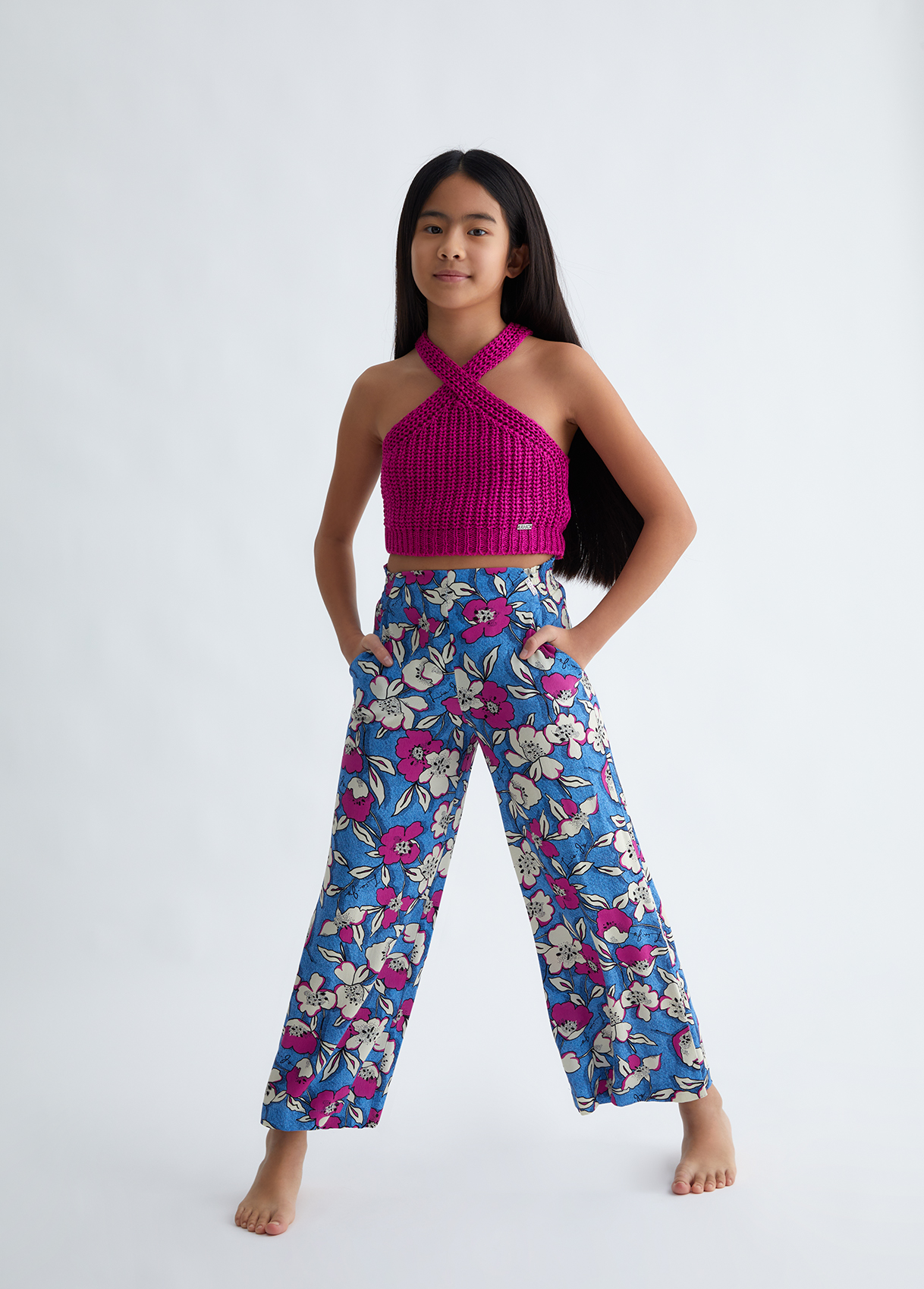 Liujo Pantalon À Fleurs Écoconçu