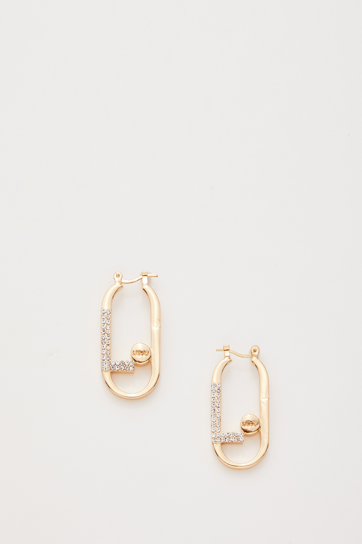 Liujo Boucles D'oreilles Avec Logo Et Strass