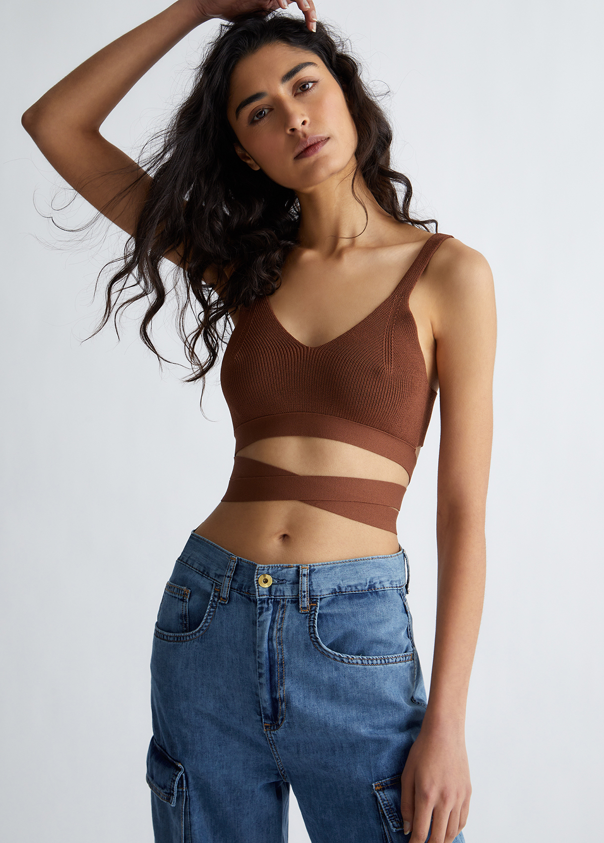 Liujo Brassière En Maille Avec Nœud