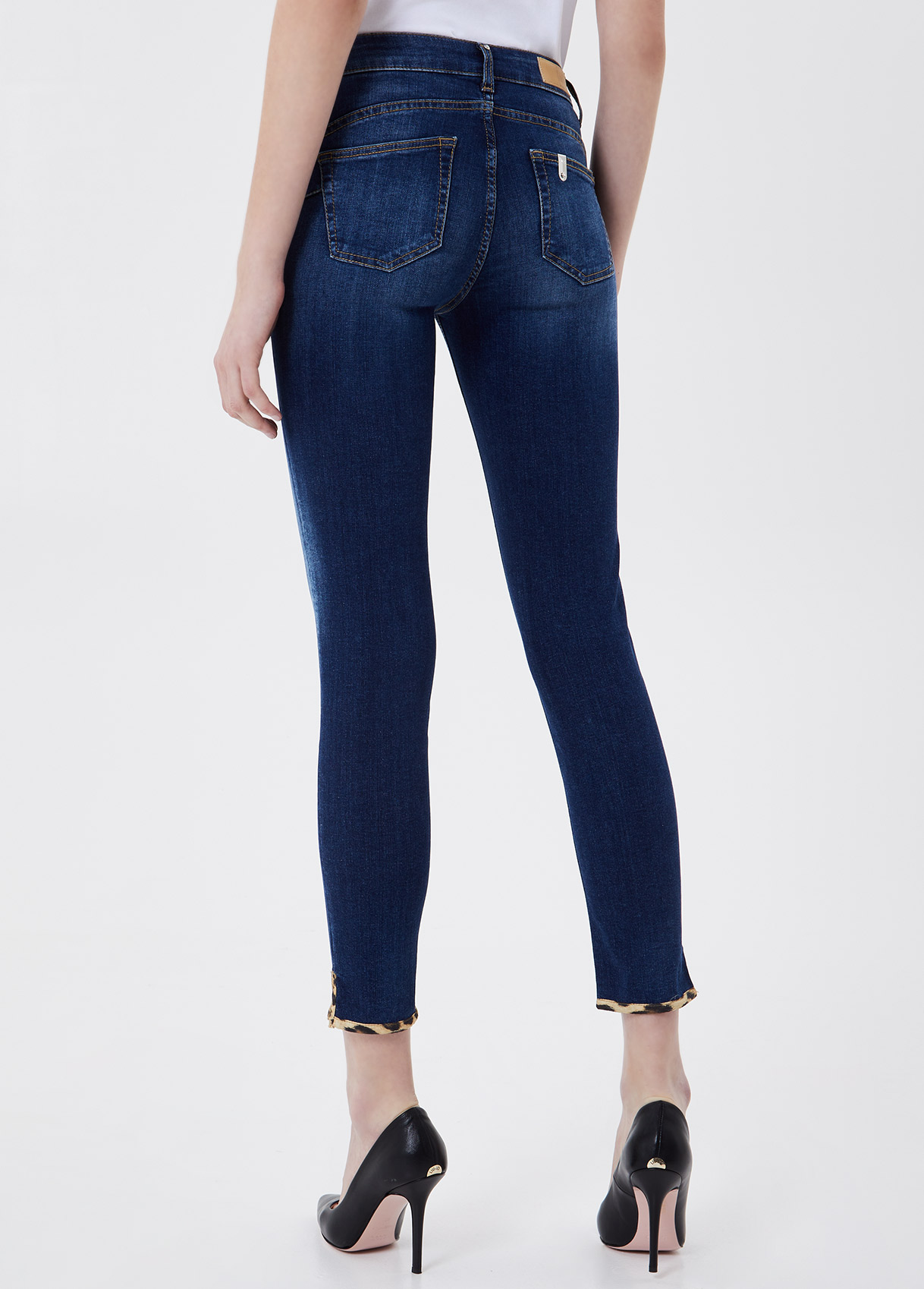 デニム・ジーパン LIU JO SKINNY JEANS WITH LAPEL High-rise skinny jeans colour dark blue denim | Liu Jo