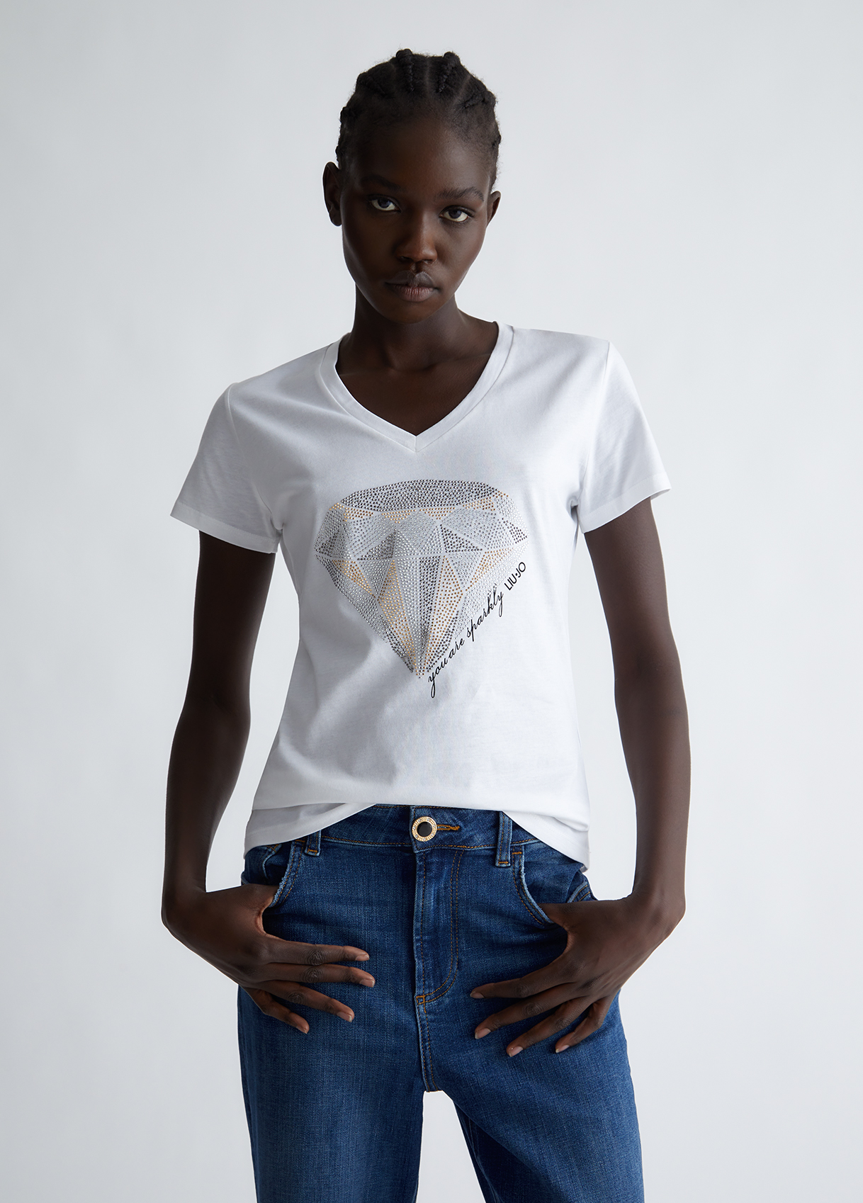 Liujo T-shirt Écoconçu Avec Diamant Et Strass