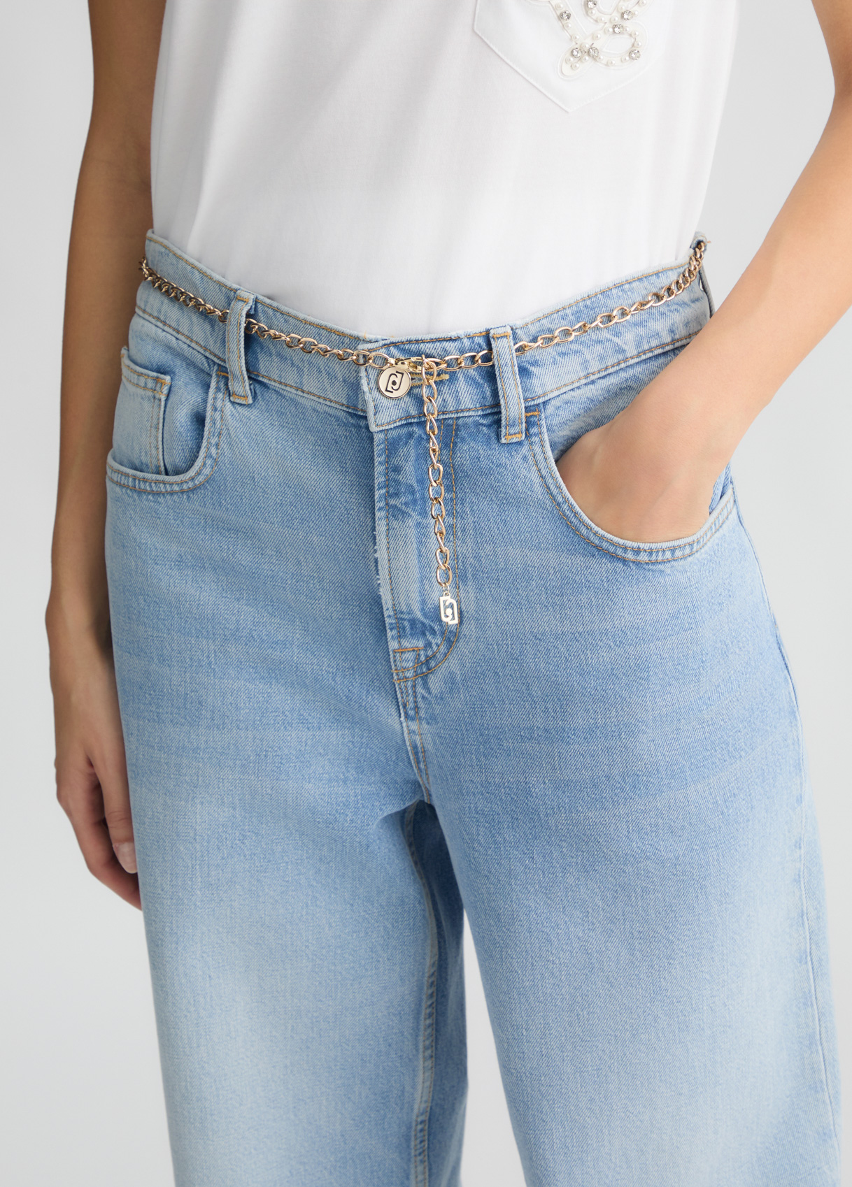 デニム・ジーパン LIU JO Women Denim Pants UA5161D023478851 Blue 8056255531402---