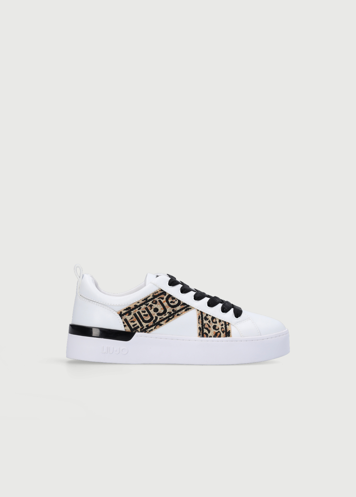carvela black leopard print trainers